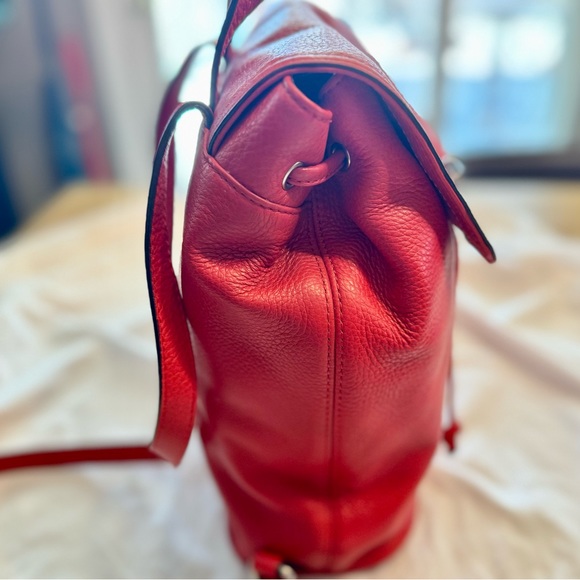 Coach Park Pebbled Leather Turnlock Drawstring Backpack - Picture 16 of 16